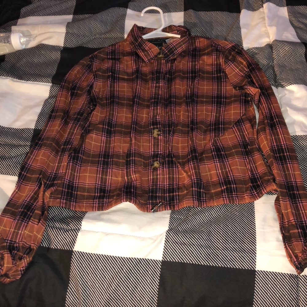 A long sleeve sweater crop top